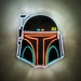 Boba Fett Sign, Neon like , LED, Light , Wall decor, night light, Edge lit, fan art 