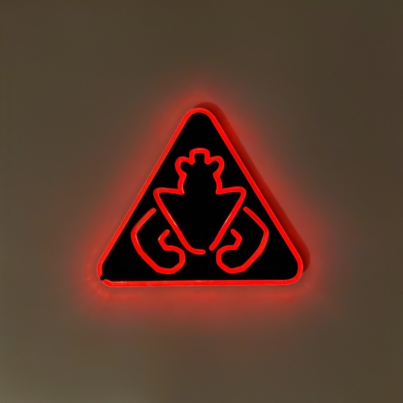 FNAF Security Breach Warning Sign Neon Like LED Light - Etsy