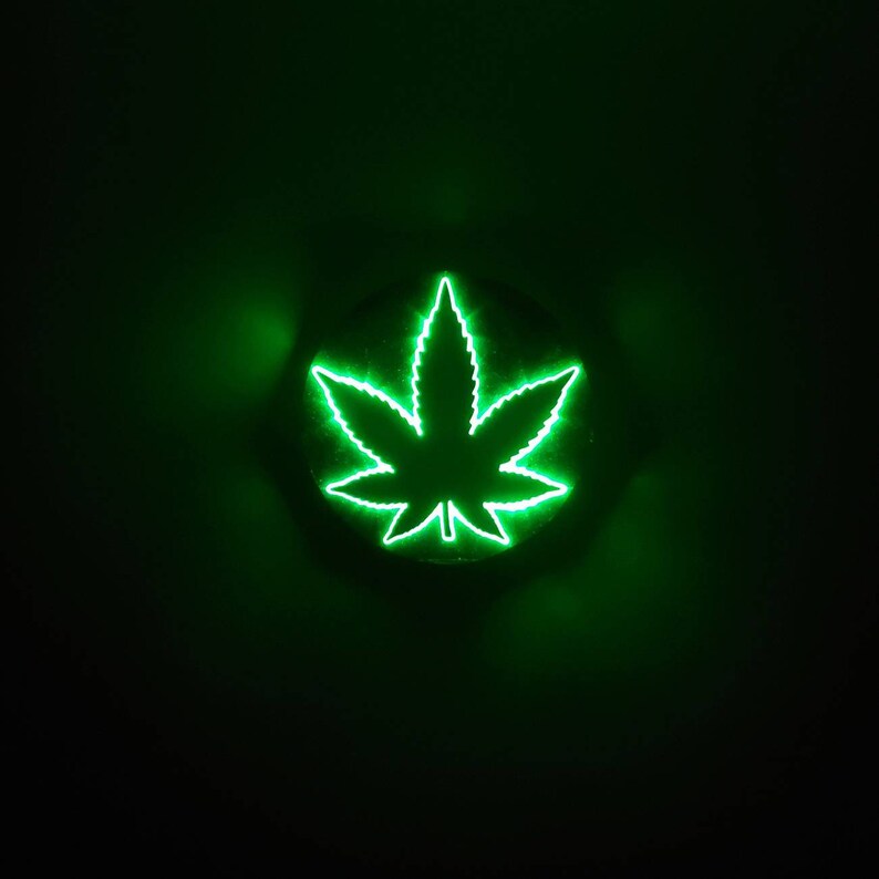 Hoja de marihuana con borde de fondo Lit LED Sign Neon like | Etsy