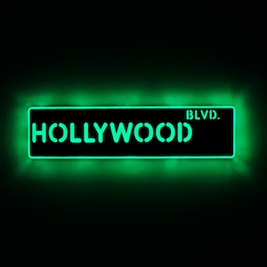 Custom Edge Lit LED Street Sign: Personalized Neon-Like Night Light