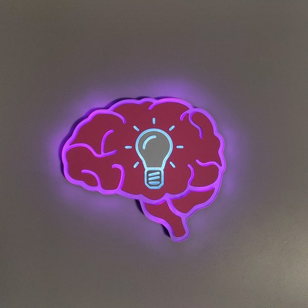 Neon Brain Light - Etsy