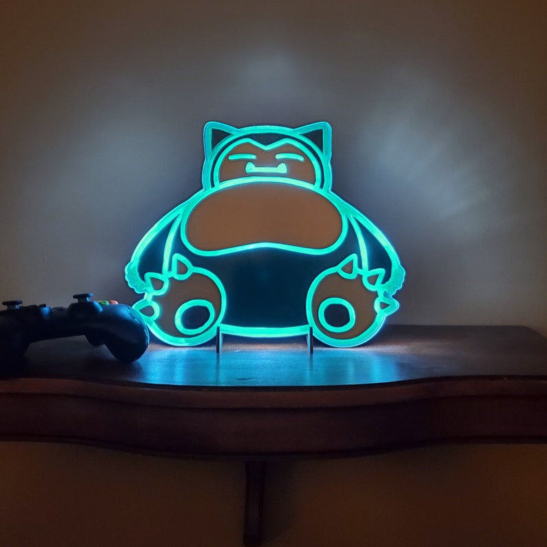 Pokemon Snorlax sign Edge Lit LED Neon like LED Pokemon | Etsy