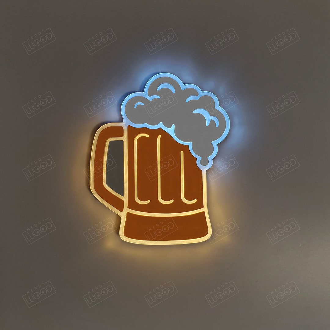 Beer Mug Edge Lit LED Sign , Neon Like , Beer Mug Light Sign, Beer Mug Light Sign, Beer Mug