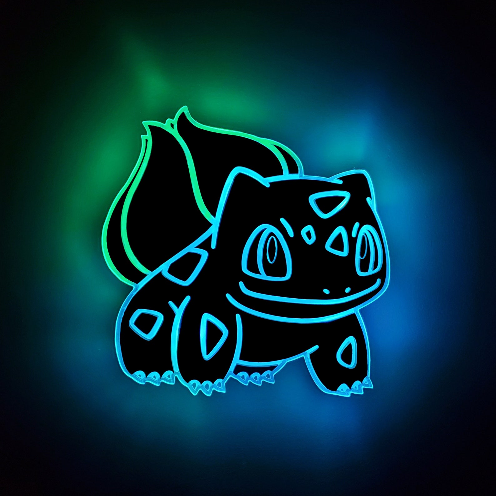 Pokemon Bulbasaur sign Edge Lit LED Neon like LED Pokemon Etsy