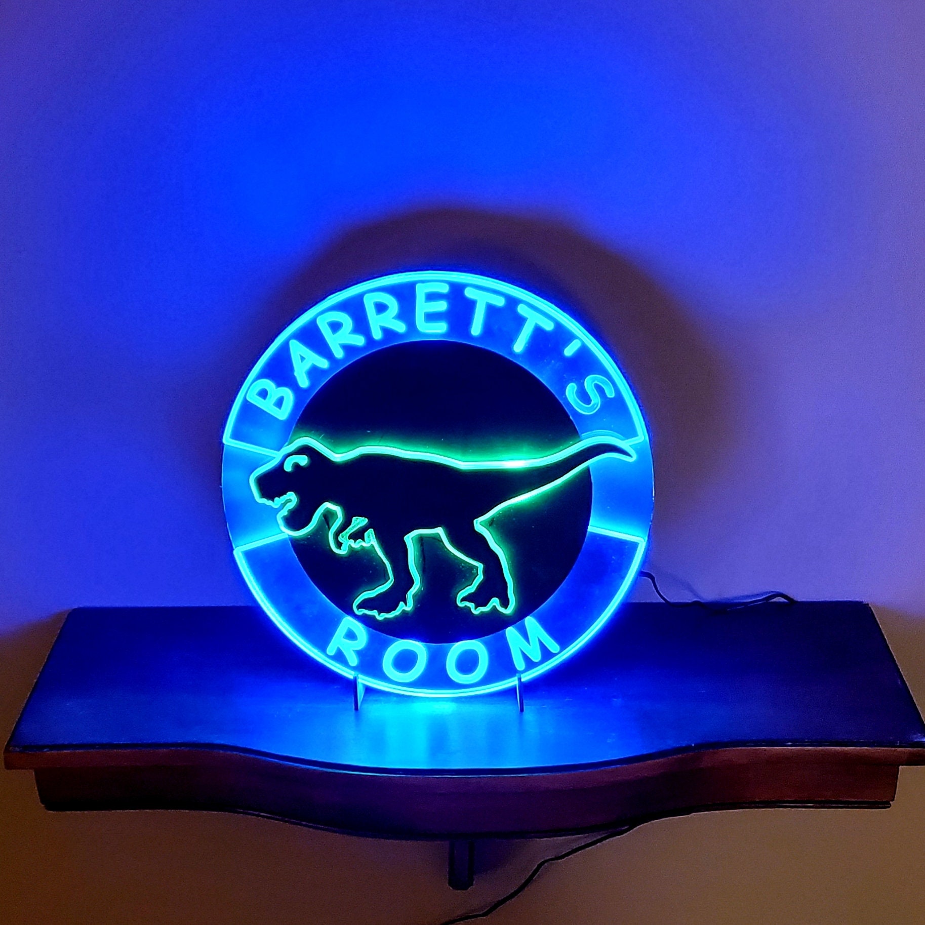 LED Neon Dinosaur Name Sign for Kid's Room 18 Colors