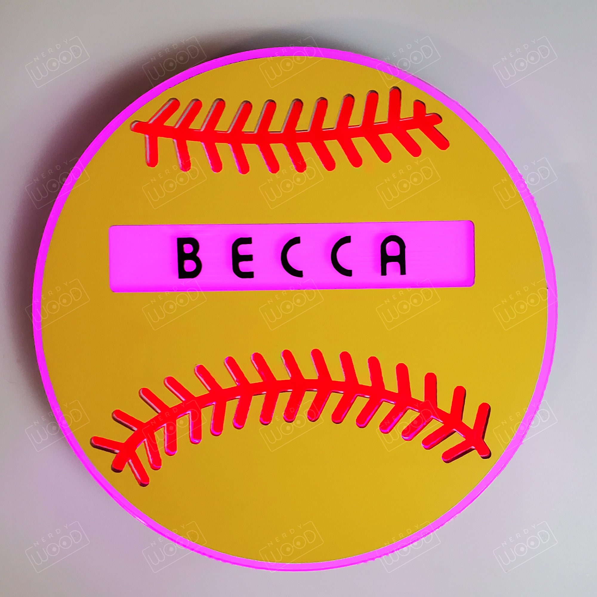 Softball Support. Sign Softball Sign Personalized Edge Lit LED Neon Like LED - Etsy