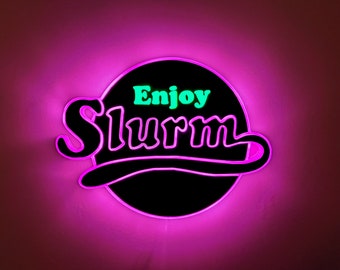 Slurm Soda Sign, Neon like , LED, Light , Wall decor, night light, Edge lit, Futurama fan art