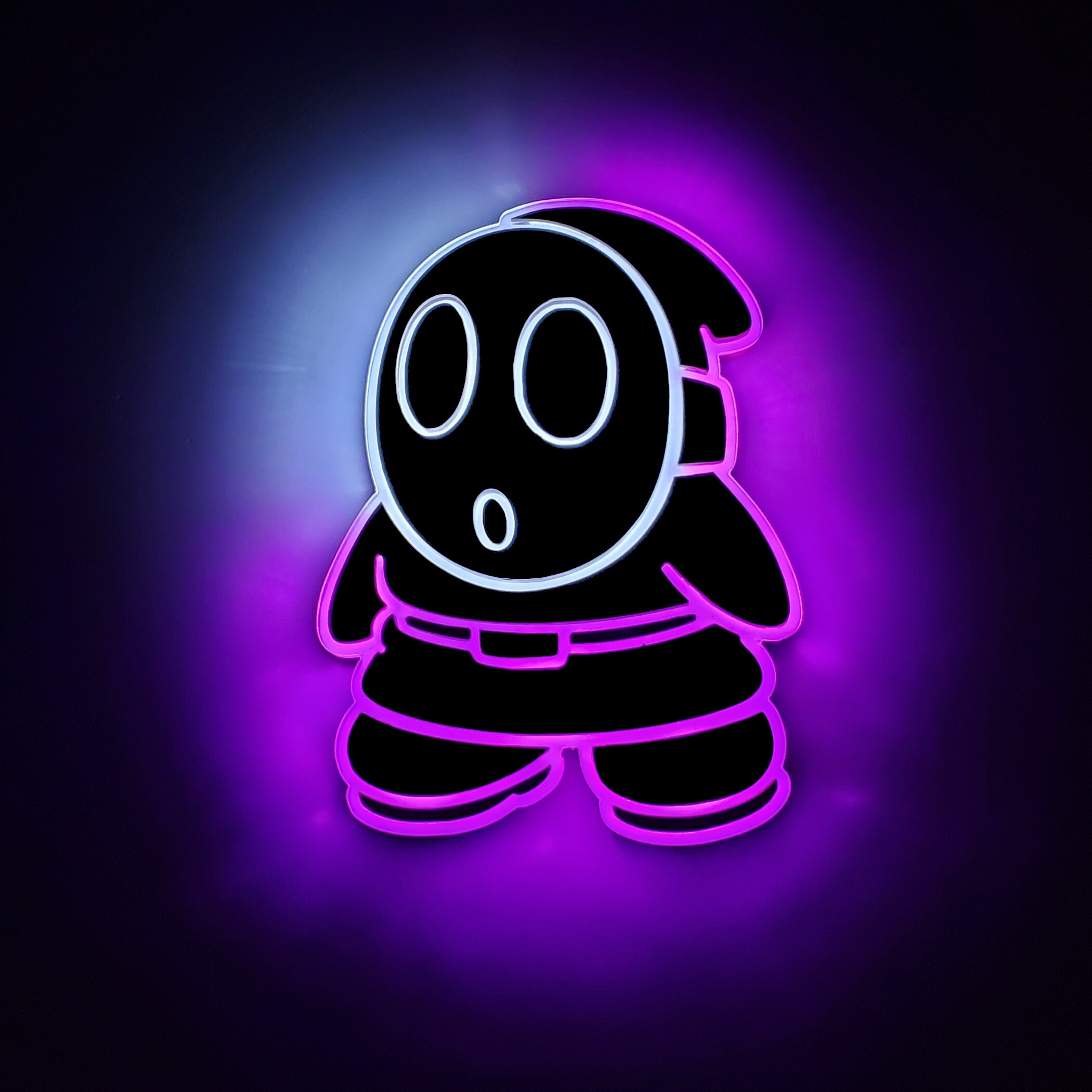 Mario Shy Guy Light Sign Neon Like Game Artwork Super Etsy Canada