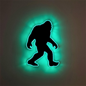 Bigfoot LED Sign: Sasquatch Edge Lit Night Light