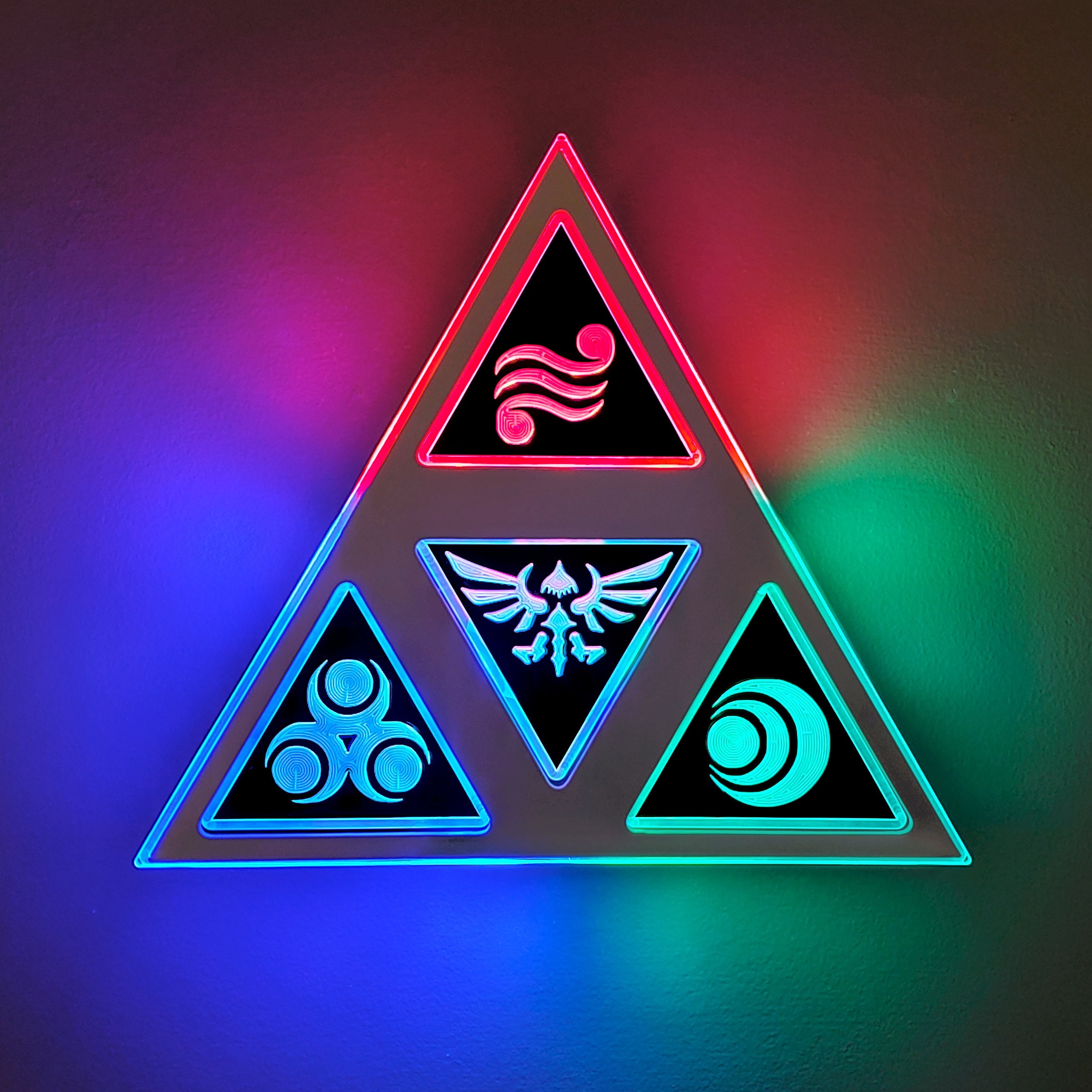 Zelda – Porte clé 3D Triforce avec son et lumière –