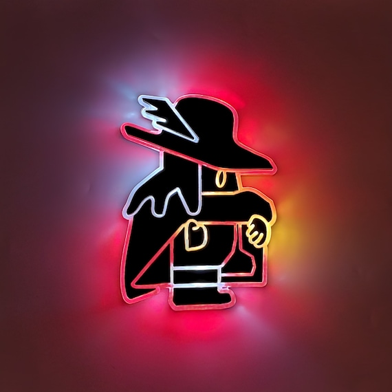 Black Mage Neon Signs Fantasy Neon Lights Final Fantasy Black Mage Led Light Sign Party Masquerade Christmas Bedroom Bar Living Room Party Man Cave