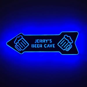 Customizable Beer Bar LED Sign: Edge Lit Acrylic Art