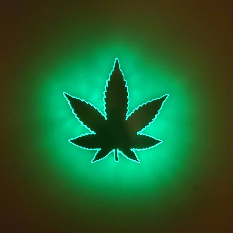 Marijuana Leaf Edge Lit LED Sign Neon Like LED Pot | Etsy