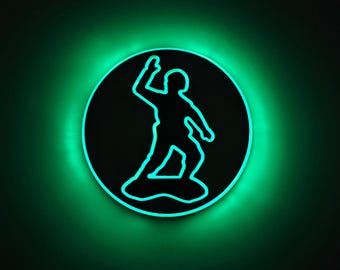 Edge Lit LED Army Men Sign: Acrylic & Wood Art