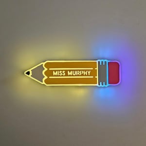 Pencil LED Sign: Teacher Classroom Decor Bild 9