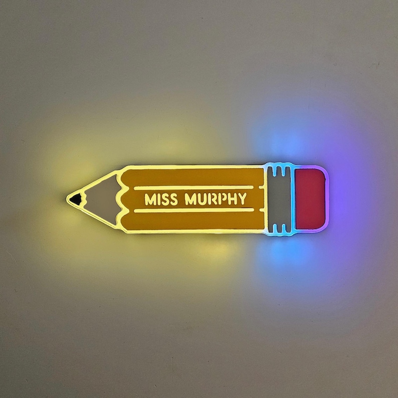 Pencil LED Sign: Teacher Classroom Decor Bild 9