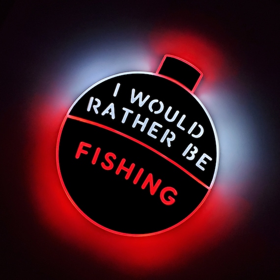 Fishing Bobber Art Sign, Neon Like, Fishing Bobber Night Light