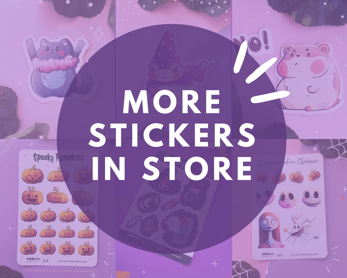 Sticker Sheet Art Supplies Sticker Sheet Glossy Sticker Etsy