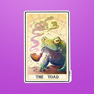 Frog Sticker | Witch Sticker | Laptop Sticker | Frog Lover Gift | Tarot Stickers | Goth Sticker