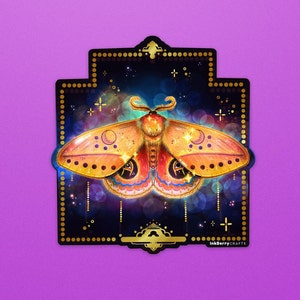 Moth Sticker | Insect Sticker | Moth Illustration | Laptop Stickers | Vinyl Sticker | Gothic Stickers