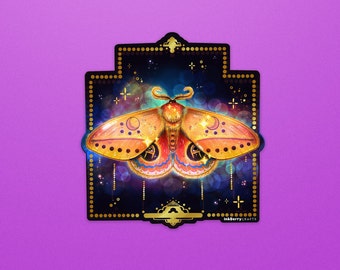 Moth Sticker | Insect Sticker | Moth Illustration | Laptop Stickers | Vinyl Sticker | Gothic Stickers