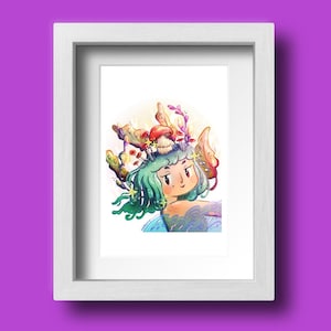 A6 Art Print | Fairy Art Print | Floral Fairy Print | Pixie Print | Fantasy Art