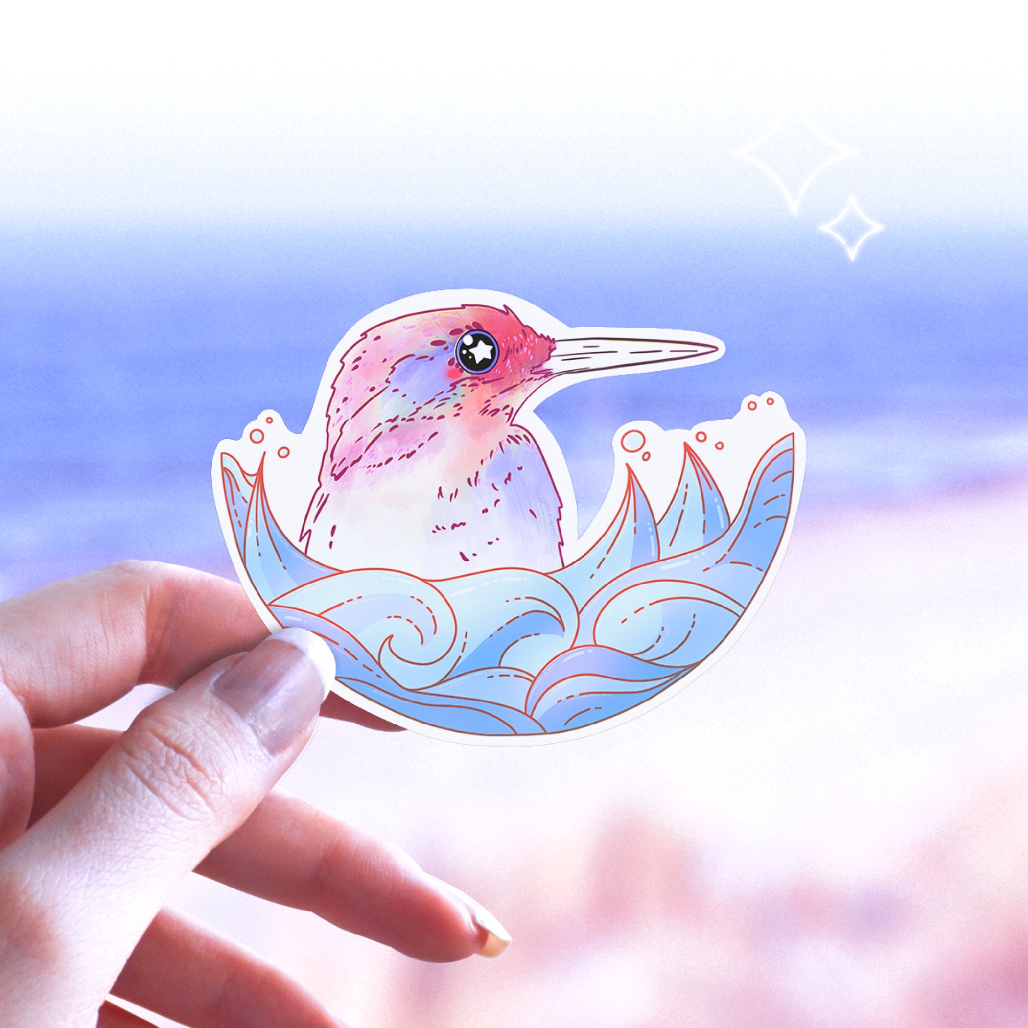 Cute Bird Stickers Kawaii Animals Sticker Pet Bird Sticker Etsy