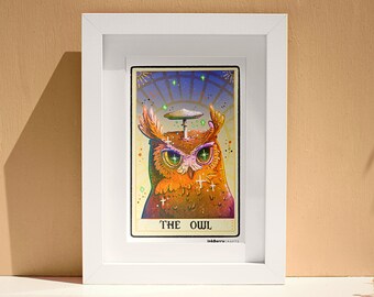 A6 Art Print, Owl Art Print, Witch Print, Tarot Print, Goth gift