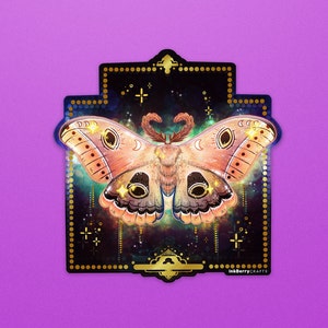 Moth Sticker | Insect Sticker | Moth Illustration | Laptop Stickers | Vinyl Sticker | Gothic Stickers