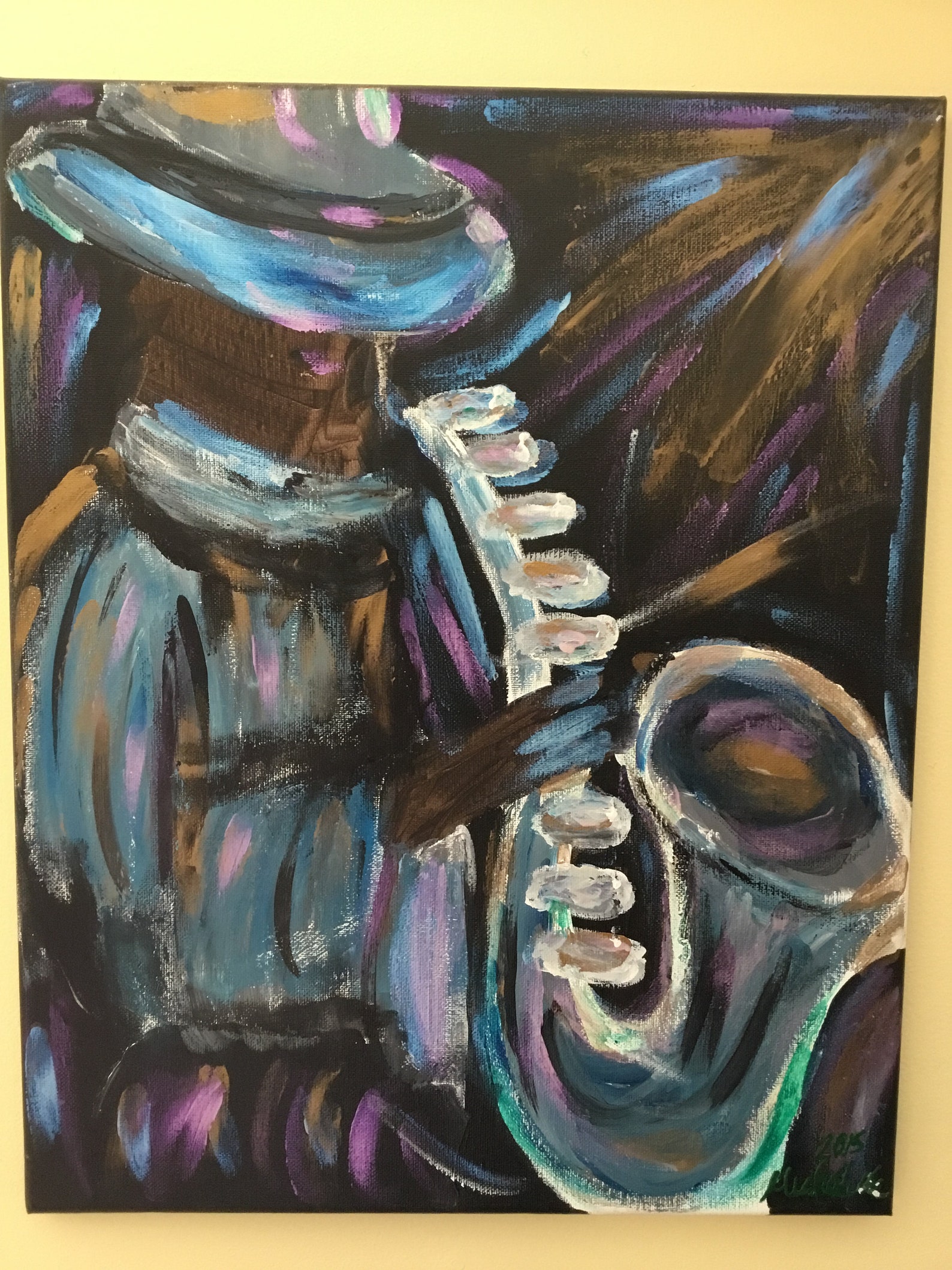 Acrylic Paintings for Saxophone Musician Etsy