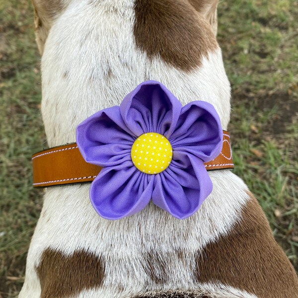 Dog Collar Flower | Purple | Dog Wedding Flower | Flower for Dog Collar | Collar Corsage | Dog Flower Crown | Flower Dog Accessory