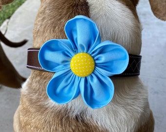 Dog Collar Flower | Light Blue | Collar Corsage | Dog Wedding Flower | Flower for Dog | Dog Lover Gift | Collar Charm