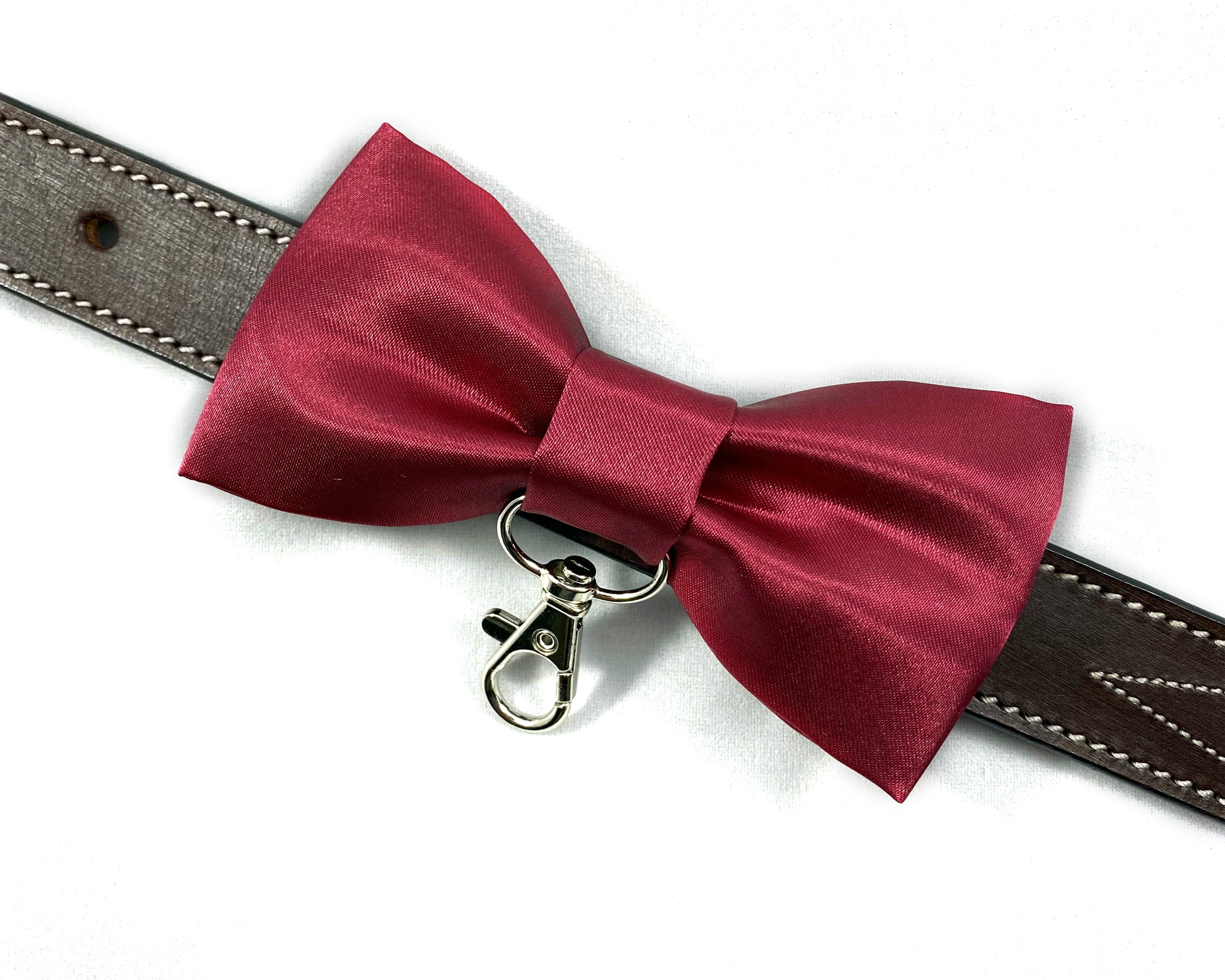 burgundy bow tie for dogs