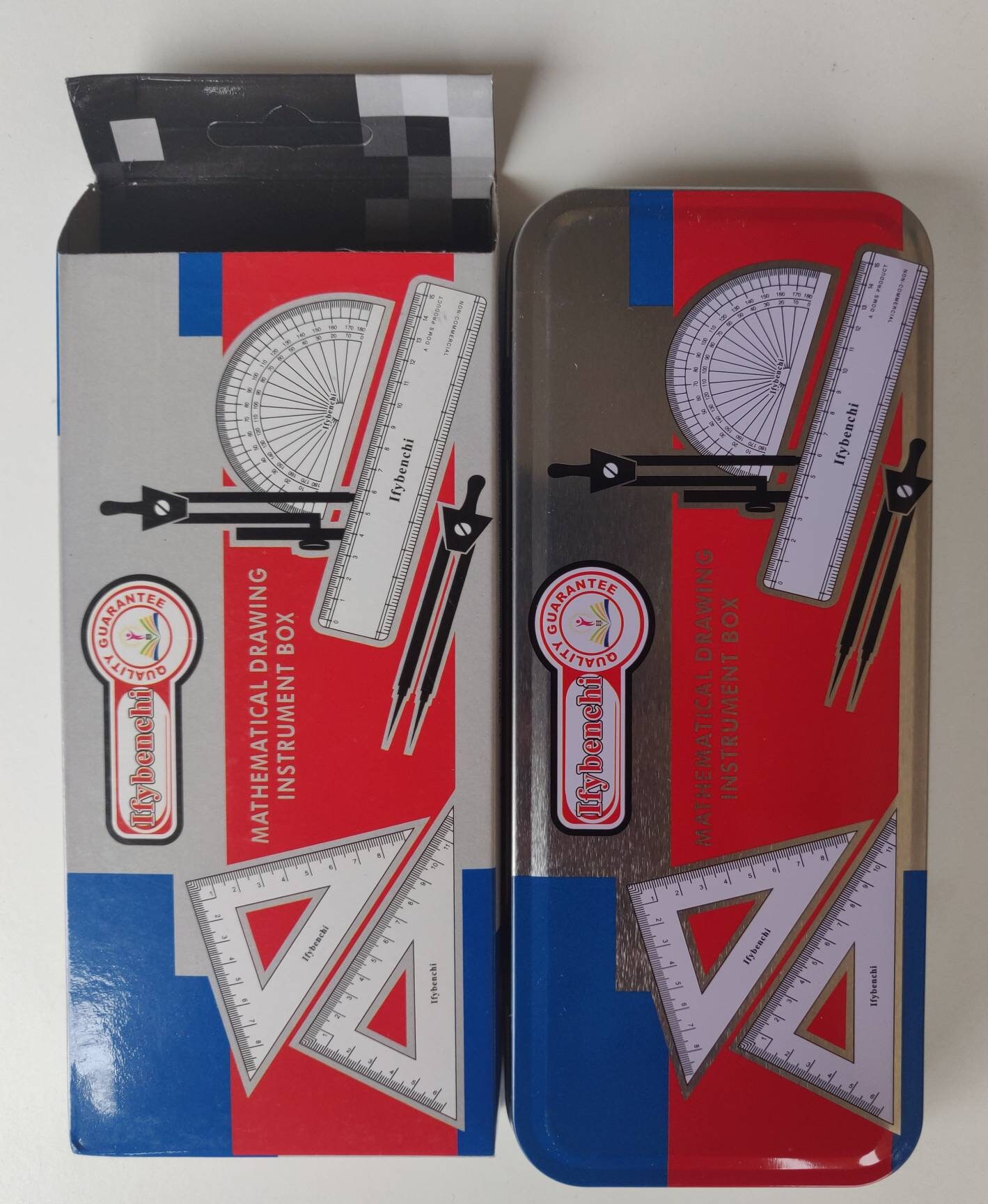 2 x Complete Geometry Mathematical Drawing Set Instruments Etsy