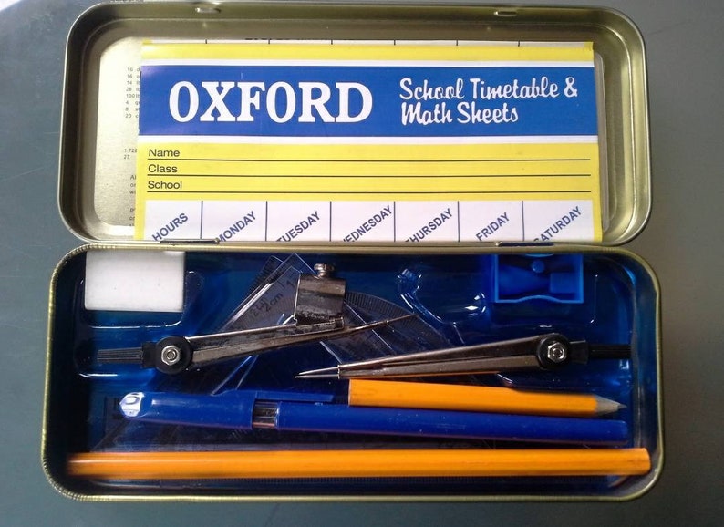 OXFORD COMPLETE Set of MATHEMATICAL Geometry Instruments Etsy
