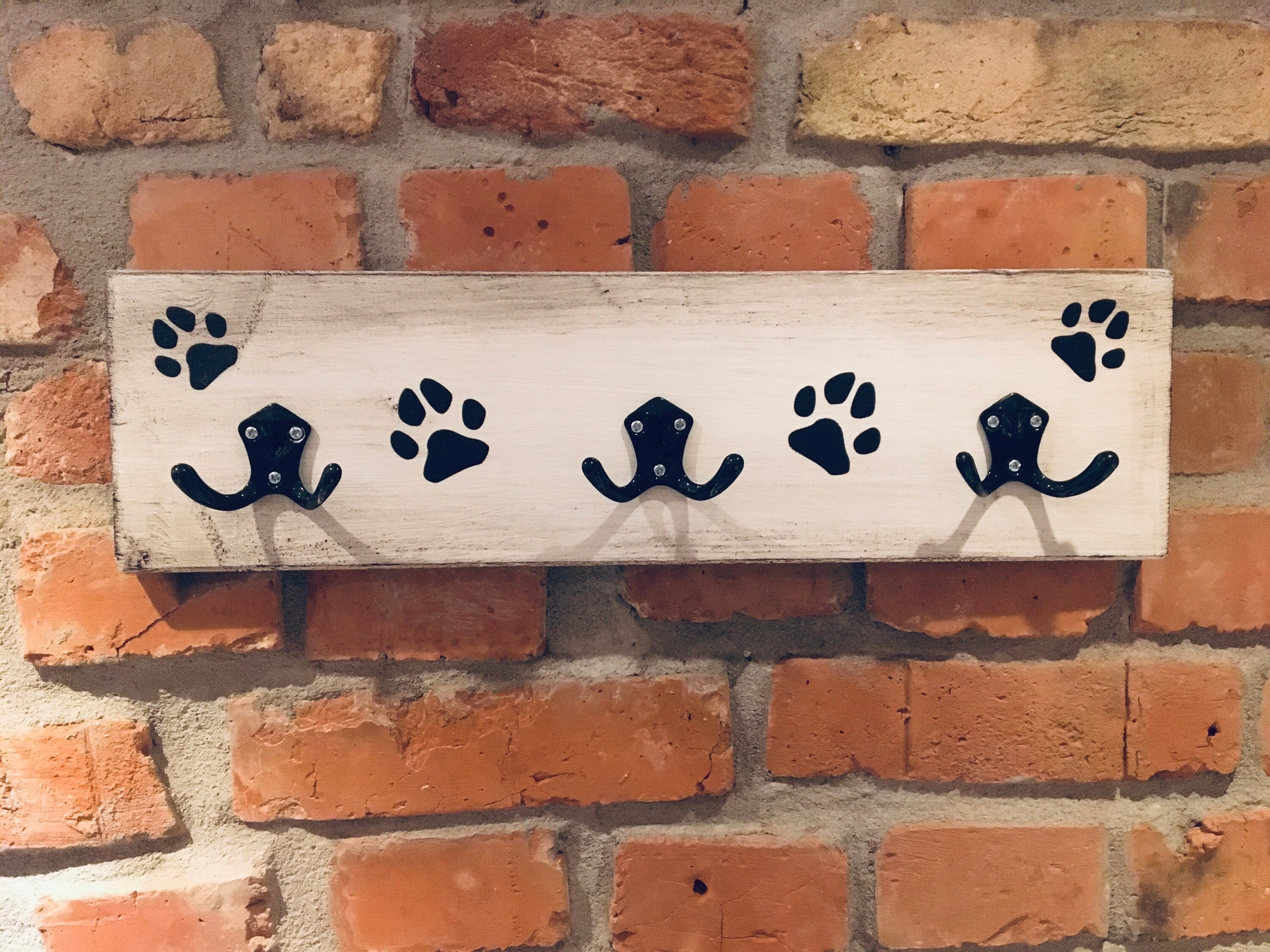 Hundegarderobe mit Namen Leinengarderobe Hakenleiste Hund Etsy
