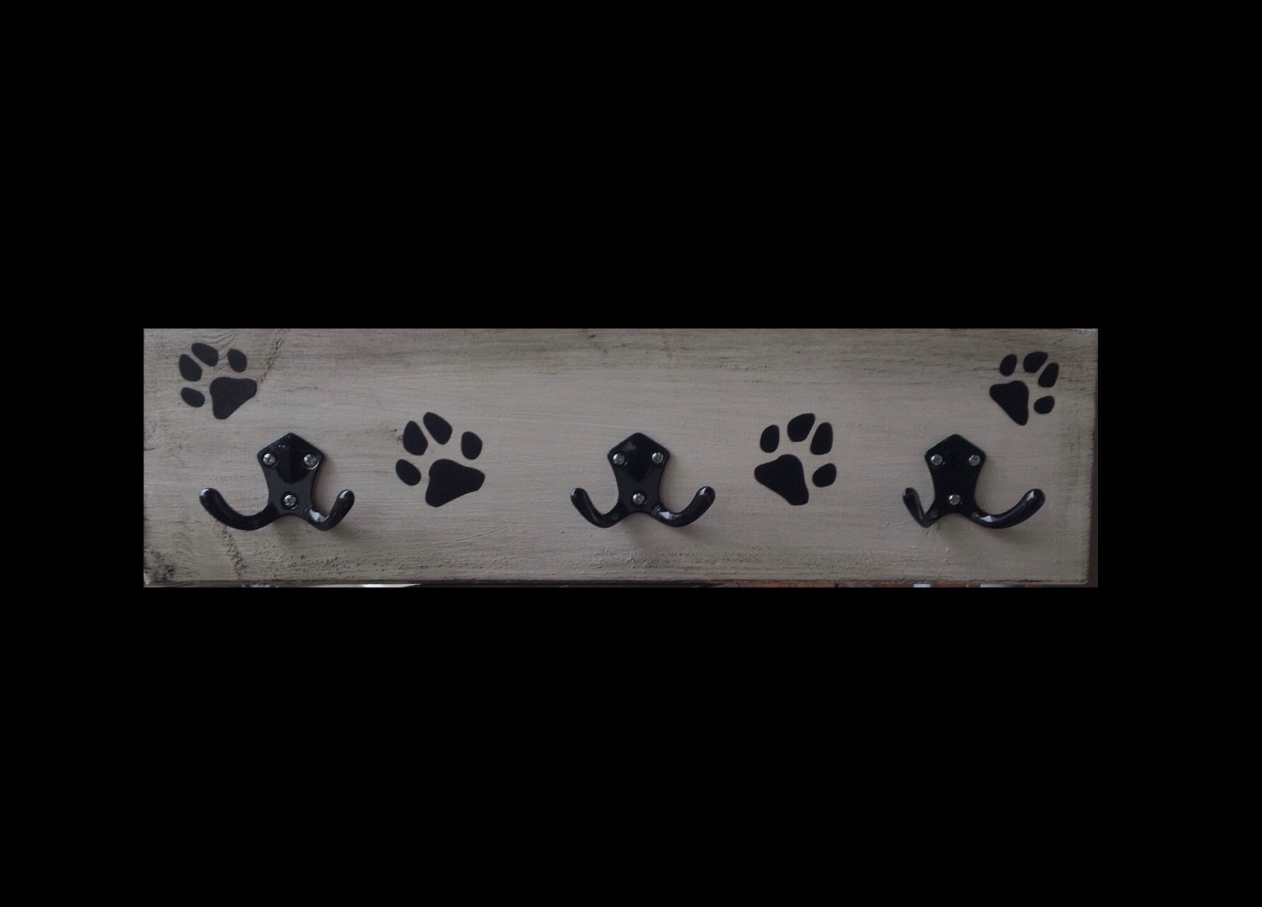 Hundegarderobe mit Namen Leinengarderobe Hakenleiste Hund Etsy