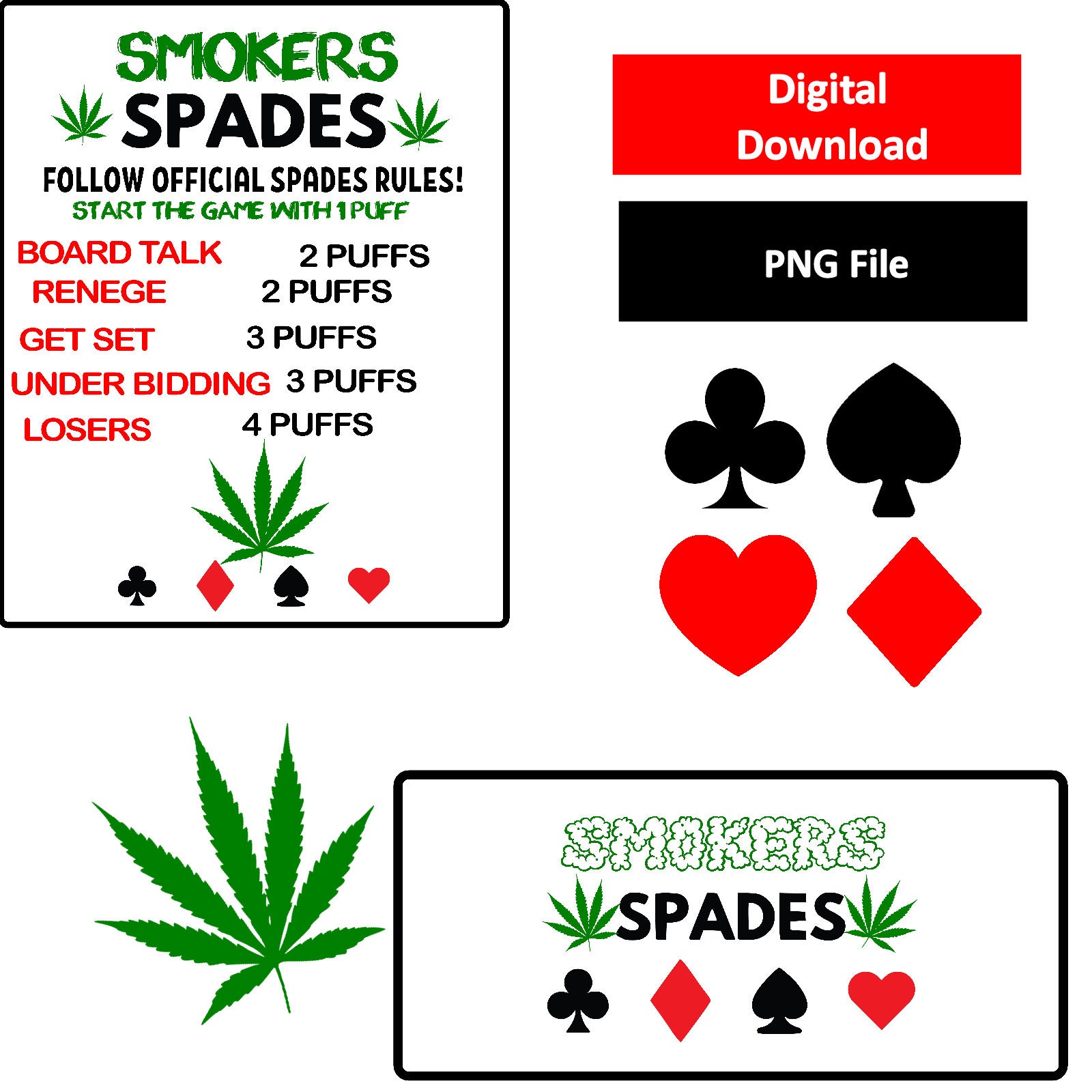 Smokers Spades Digital File Etsy