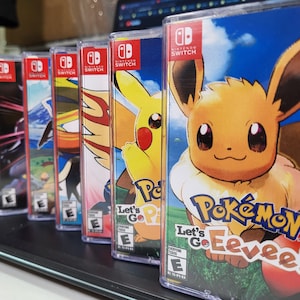 Switch Pkmn game case set w/ color matched inserts (Holographic coating and Deluxe inserts Optional)