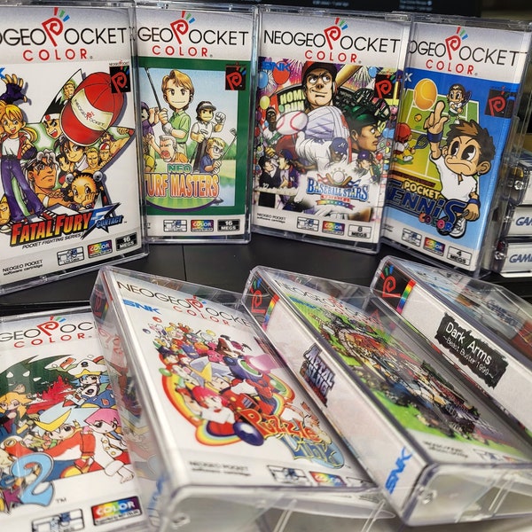 Neo Geo Pocket Color Game Case --optional game holder insert available