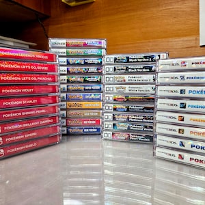Complete Set Pkmn game cases w/ color matched inserts (Holographic coating and Deluxe Inserts Optional)