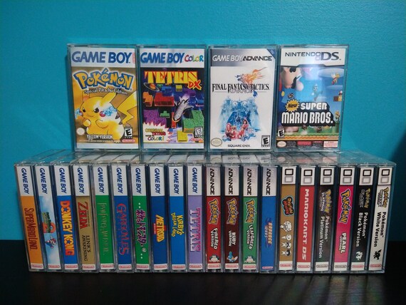 Retro Cassette Game Case Gameboy Gba Gbc Gb Advance Color Etsy