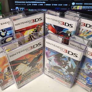3DS Pkmn game case set w/ color matched inserts (Holographic coating and Deluxe Inserts Optional)