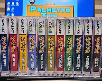 First 11 Pkmn game cases w/ color matched inserts (Holographic and DELUXE Inserts Optional)