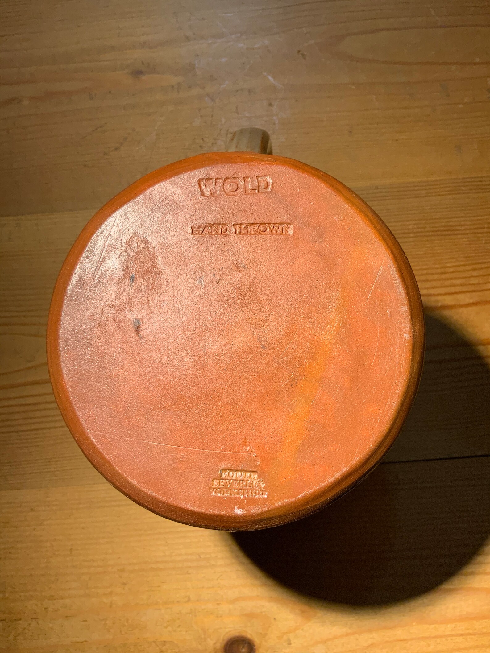 Wold Pottery Routh Beverley Yorkshire Earthenware Pint Pot Celebrating