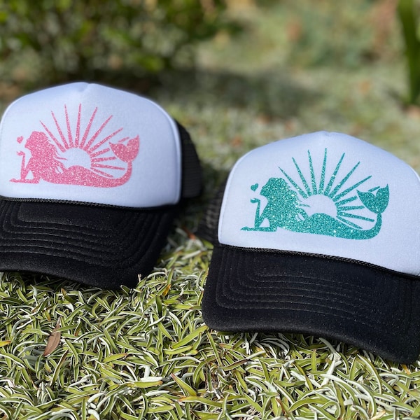 Mermaid Life Kids Trucker Hat – Girls Beach Hat, Coastal Kids Snapback Cap