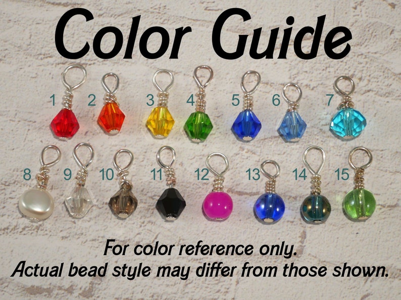Birthstones Personalized Initial Monogram and Name Necklace with Beads Charms Silver Full Customization