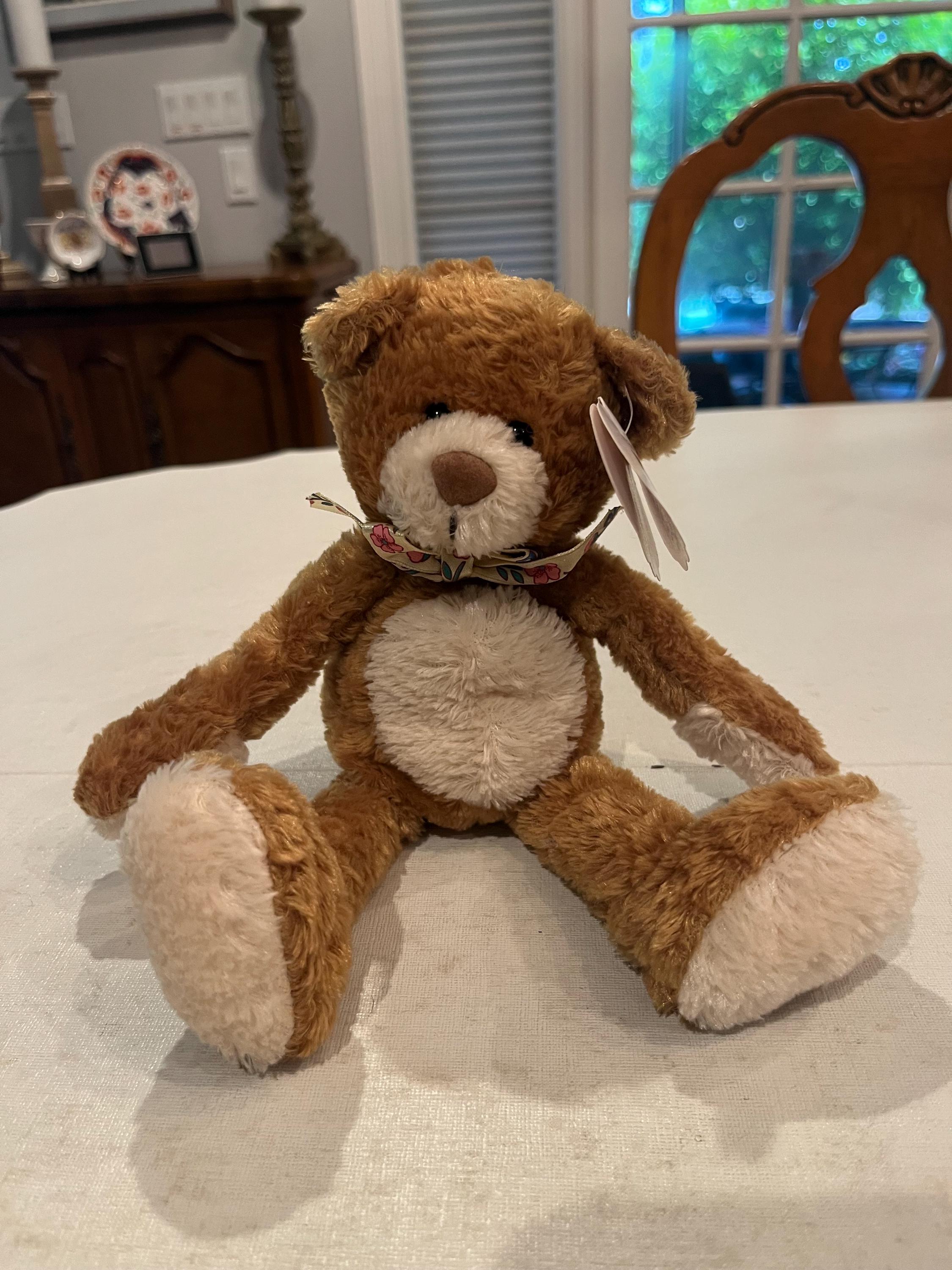 Vintage 2000 Wish Pets Brown Long Limbed Teddy Bear Plush Toy With