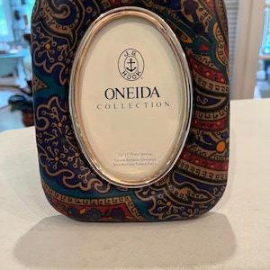 Montatura ovale vintage Oneida con motivo Paisley Chinz. GUC! Così retrò!