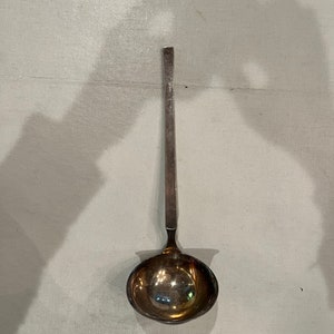 Vintage Wurttembergische silver plate serving spoon/ ladle. Antique flatware.
